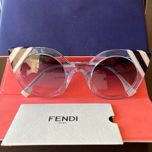 Fendi Blue and White Sunglasses
